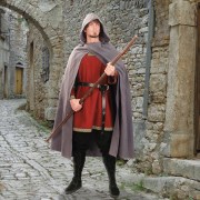 Medieval Hooded Cloak. Windlass. Grey. Capa Medieval. Gris. Marto